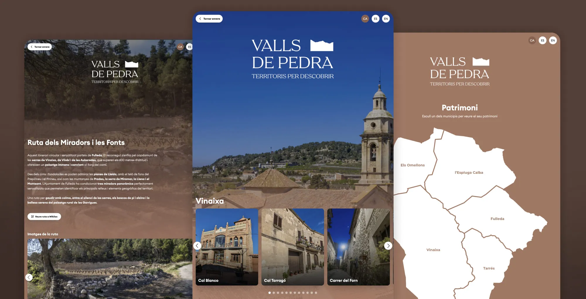 Pantalla interactiva de la exposición en Vall de Vinaixa